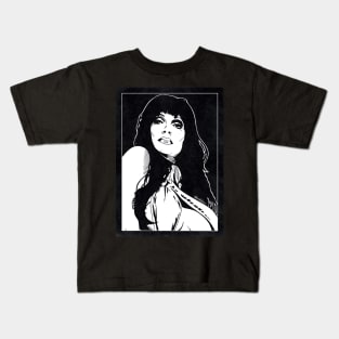 VAMPIRELLA (Black and White) Kids T-Shirt